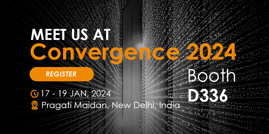 Estande da Convergence India Expo 2024<br>
          : D336, 17 a 19 de janeiro de 2024